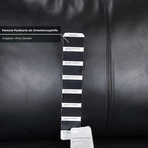 Black Leather Conseta Two-Seater Sofa from Cor For Sale - Image 6 of 10