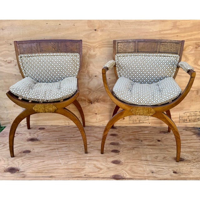 This exceptional Mid Century Modern set brings rare sculptural design into your home or workspace. Featuring saber legs,...
