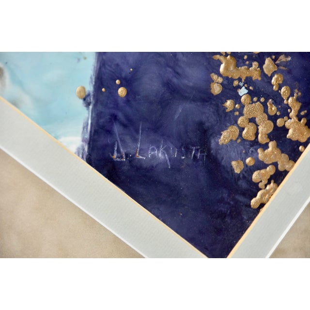1980s Mixed Media Abstract Painting Signed by D. Lakusta, Framed For Sale In Palm Springs - Image 6 of 10