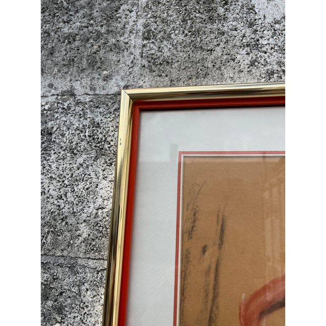 Black Portrait of a Young Ballerina Painting in the Abraham Walkowitz Style. C 1960s For Sale - Image 8 of 11