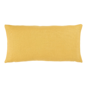 Schumacher Franc Linen 24" Lumbar Pillow In Ochre