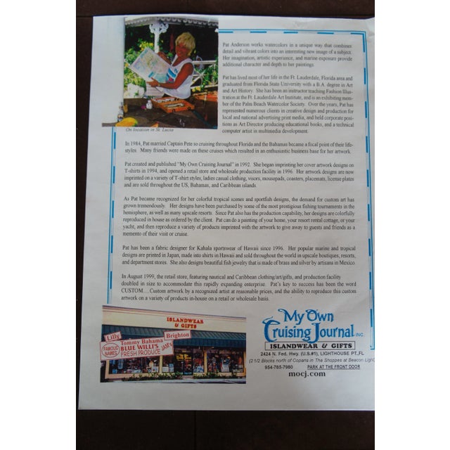 Vintage Pat Anderson Anglers Wharf Nautical Nantucket Harbor Lithograph Print For Sale - Image 9 of 13