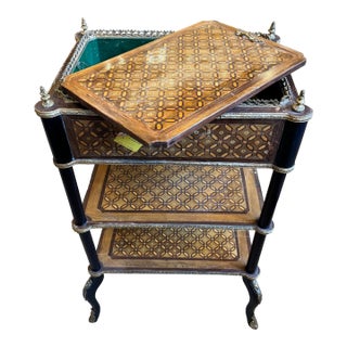 Antique French Parquetry Planter Table For Sale