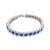Blue Sapphire Tennis Mystic Silver Bracelet For Sale - Image 11 of 11