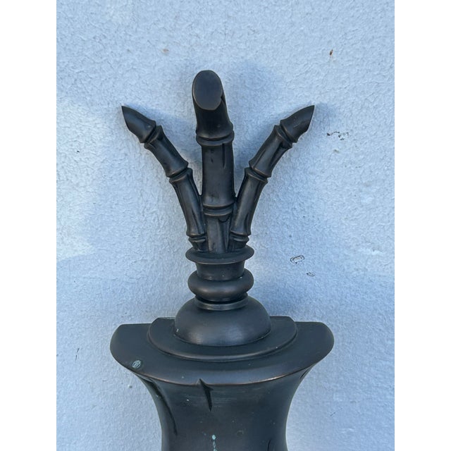 Vintage Faux Bamboo Candle Power Wall Sconces - A Pair For Sale - Image 4 of 6