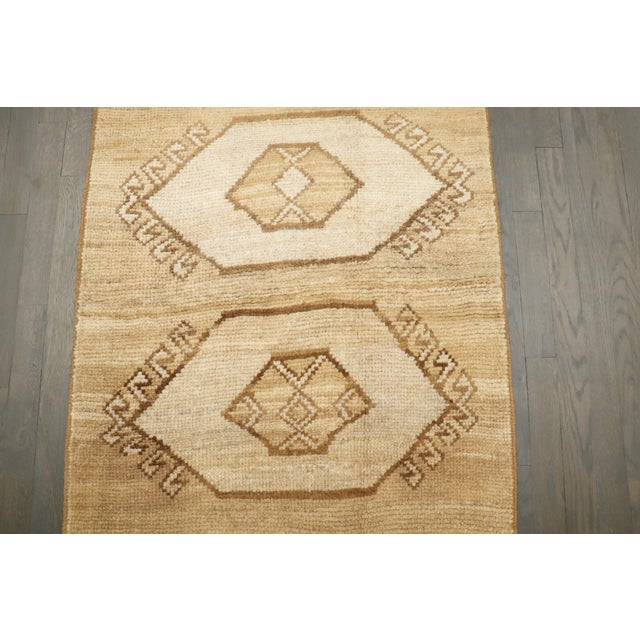 Brown Vintage Zabihi Collection Geometric Tribal Turkish Runner - 2'7" x 7'10" For Sale - Image 8 of 8