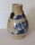 Chinese 19th Century Chinese Blue & White Crackle Glaze Porcelain Landscape Decoration & Foo Dog Handle Vase For Sale - Image 3 of 11