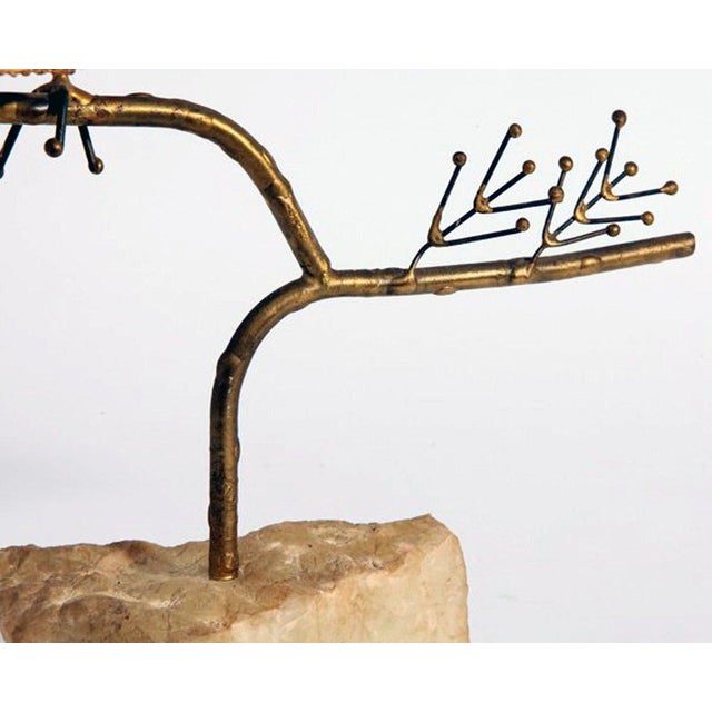 Owl on Branch, Early sculpture by Curtis Jere For Sale - Image 4 of 5