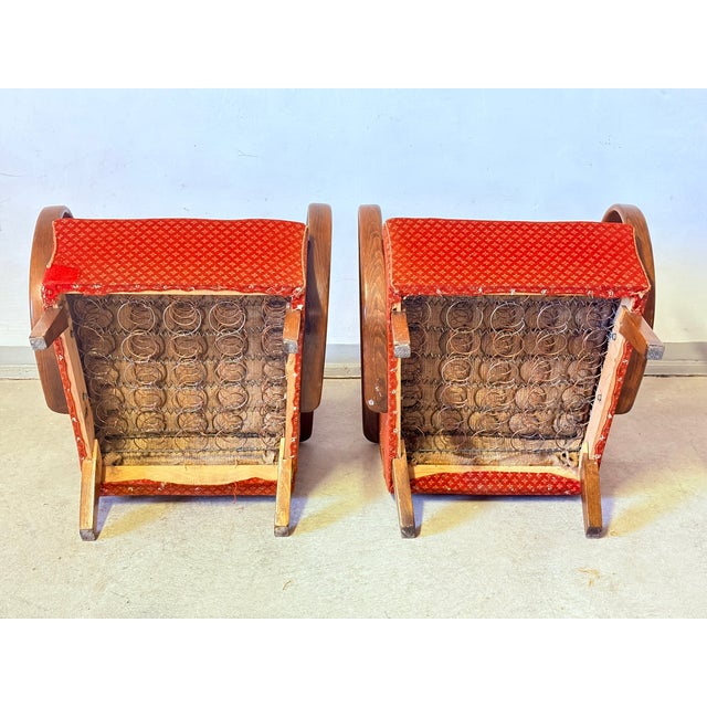 1950s Vintage Armchairs by Jindrich Halabala, 1950s, Set of 2 For Sale - Image 5 of 6