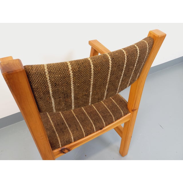 Vintage Armchair in Pine and Upholstery, 1980s For Sale - Image 4 of 15