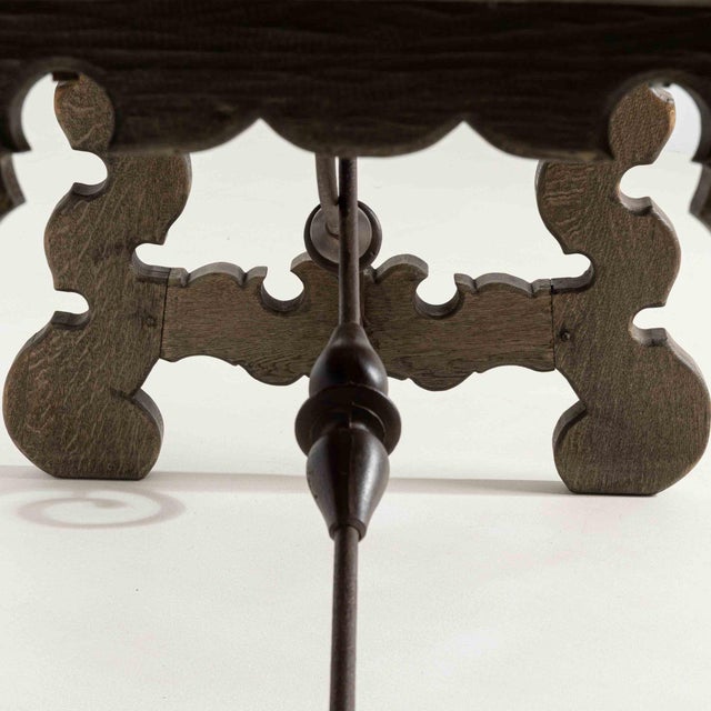 Baroque Mid 20th Century France Baroque Red Wood Dining Table For Sale - Image 3 of 10