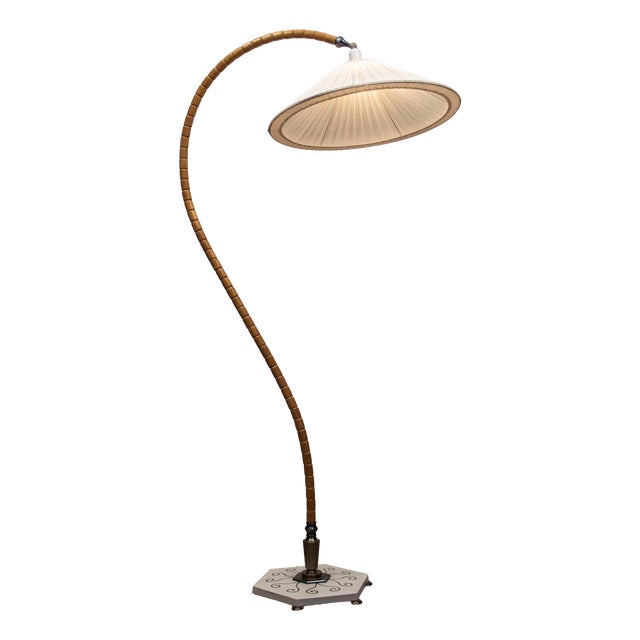 Vintage Swedish Grace Arc Floor Lamp, 1940s For Sale