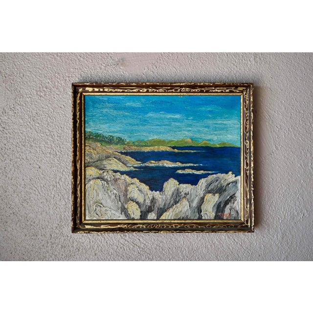 Geoffrey Baxter, Coastal Landscape, Early 20th Century, Oil Painting For Sale - Image 8 of 8