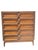 Mid Century Modern Vintage Tall Dresser Highboy Nice unique modern x design Lots of storage!