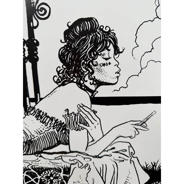 Paper Milo Manara, Dedicated to Corto Maltese, Print For Sale - Image 7 of 9