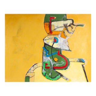 Abstract Acrylic and Watercolor on Paper Painting by James L. Bruch For Sale