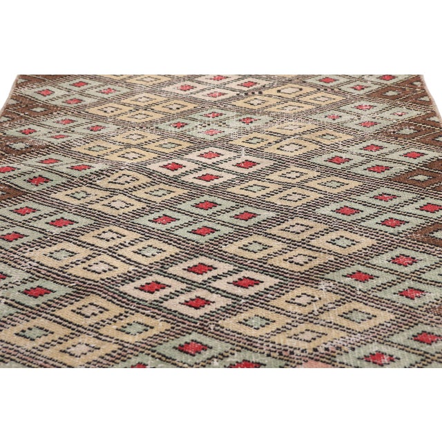 Mid 20th Century Zeki Muren Vintage Turkish Sivas Rug, 02'05 X 07'03 For Sale - Image 5 of 11