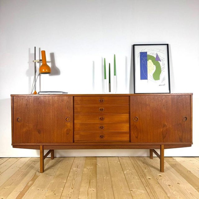 Brown Madia Sideboard in Teak by Yngve Ekstrom for Dux, 1960s For Sale - Image 8 of 10