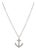 Gabriel & Co. Lusso 14k White Gold 0.09ctw Diamond Anchor Pendant Necklace For Sale
