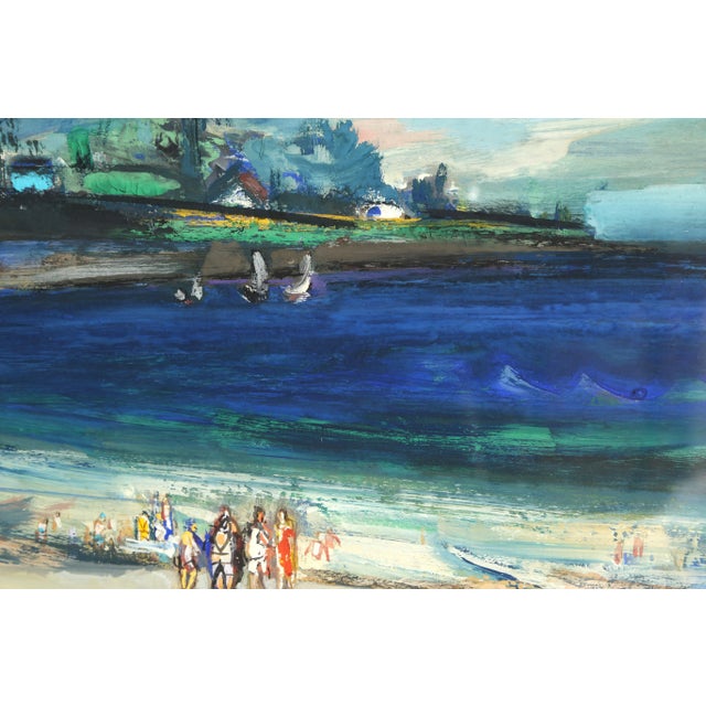 Artist: Jean Louis Liberte, French (1896 - 1965) Title: Rockport, Maine Year: circa 1940 Medium: Acrylic on Board, signed...