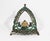A richly detailed vintage brass Hanukkah menorah, made in Israel and marked R.D. 649 on the reverse. The piece features an...