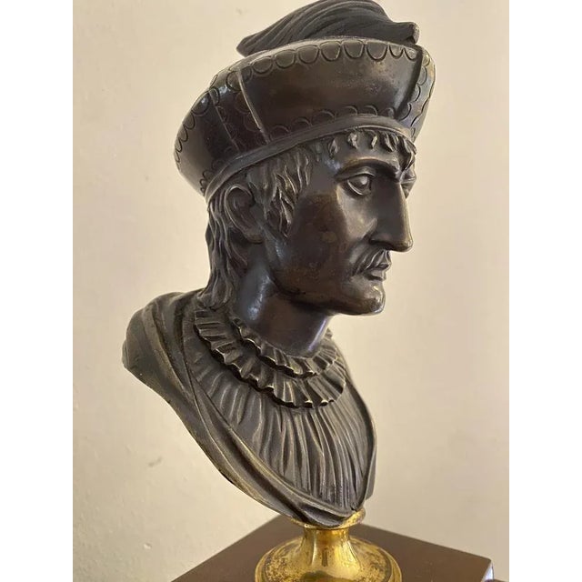 19th Century Bronze Busts on Mahogany Bases, Set of 2 For Sale - Image 5 of 9