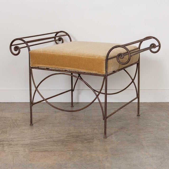 French Large French Iron Curule Stool For Sale - Image 3 of 10