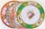 Pink Enameled Pink and Green Tin English Plates - Set of 4 For Sale - Image 8 of 8