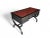 Ebony Mid 20th Century Hollywood Regency Ebonized Desk With Cognac Leather Top by Sligh-Lowry For Sale - Image 8 of 17