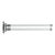 European Mid Century Nickel & Milk Glass Double Arm Towel Rack For Sale