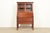 A gorgeous antique Mission or Arts & Crafts period drop front secretary desk or writing desk with bookcase hutch top In...