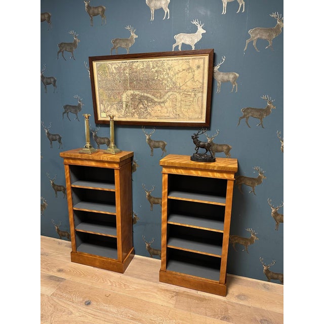 Wood Small Antique Open Bookcases, 1890s, Set of 2 For Sale - Image 7 of 8