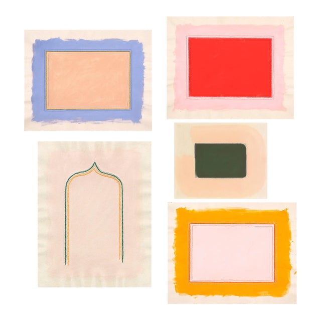 Colorful Modern Abstract Set of 5 Art Prints, "Primary Set" by Emily Keating Snyder, Unframed Prints For Sale