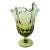 Mid-Century Boho Chic Compressed Viking Glass Handkerchief Rim Vase For Sale