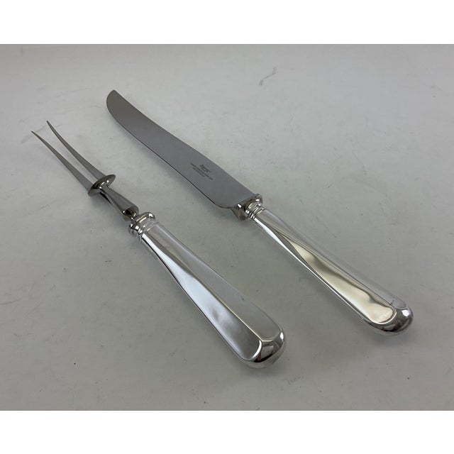 Silver New 1980s Complete European Cutlery Set for 12, Including Fish Eaters & Serving Pieces 132 Pieces For Sale - Image 8 of 18