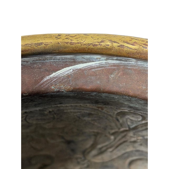 Antique Victorian Brass Jardiniere Planter With and Lion Head Handles For Sale - Image 9 of 11