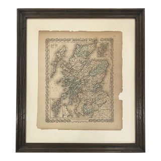 Antique Map of Scotland Framed For Sale