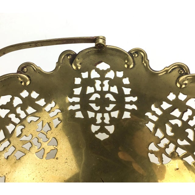 Vintage Solid Brass French Fruit Basket For Sale In Portland, ME - Image 6 of 12