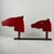 Vintage Farmhouse Double Wooden Horse Heads Sculpture in Red, Kids Decor For Sale In New York - Image 6 of 11