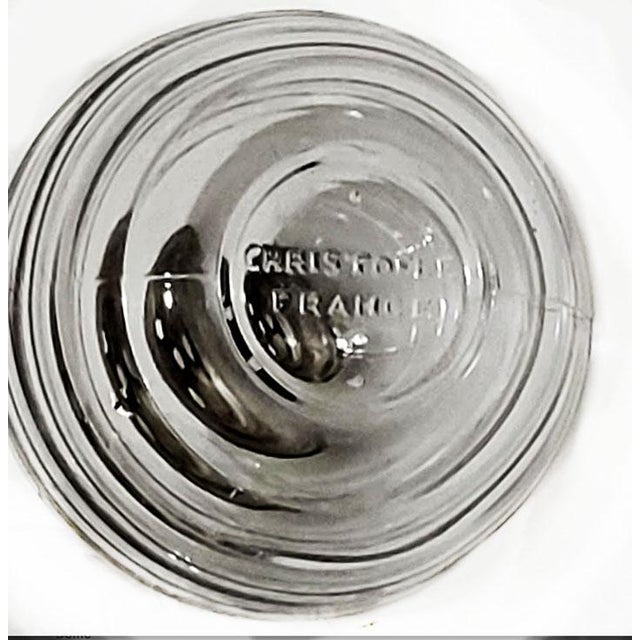 Pair of rare vintage/antique Christofle salt & pepper Shakers with sterling silver (925) tops (3.1 grams.} They are a...