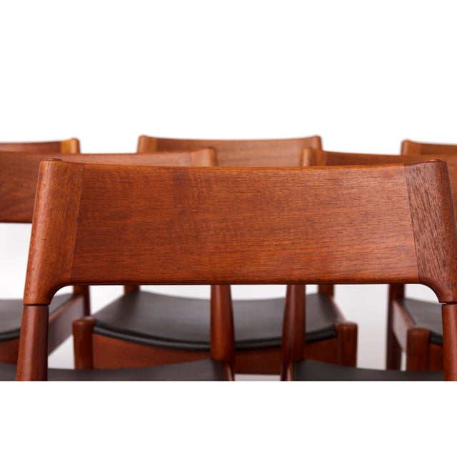 Vintage Danish Teak Dining Chairs by Arne Hovmand-Olsen for Mogens Kold, 1960s, Set of 6 For Sale - Image 6 of 10