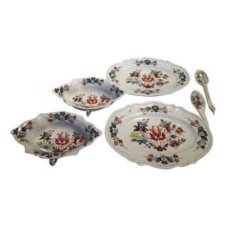 Late 18th Century Porcelain Sauce Boat Set by Richard Ginori, Set of 6 For Sale