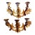 1960s A Pair of Vintage 1966 Syroco Hollywood Regency Three Arm Wall Sconces For Sale