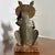 Wood Vintage Midcentury Copper Cat Statue For Sale - Image 7 of 9