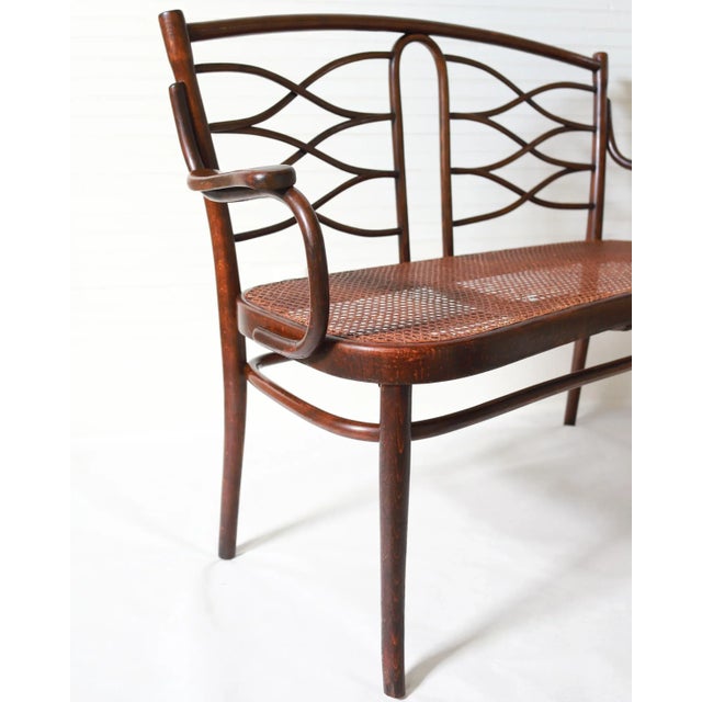 Art Nouveau 19th Century Original Thonet Bench, Settee No. 1 For Sale - Image 3 of 12