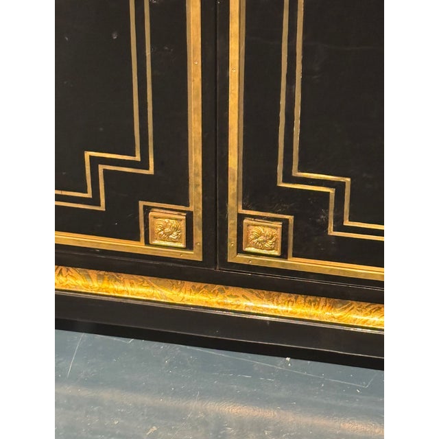 French Napoleon III Style Black Side Cabinet For Sale In Dallas - Image 6 of 10