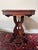 Wood Antique Victorian Eastlake Style Carved Walnut Parlor Table, Lamp Table, Hall Table on Casters For Sale - Image 7 of 12