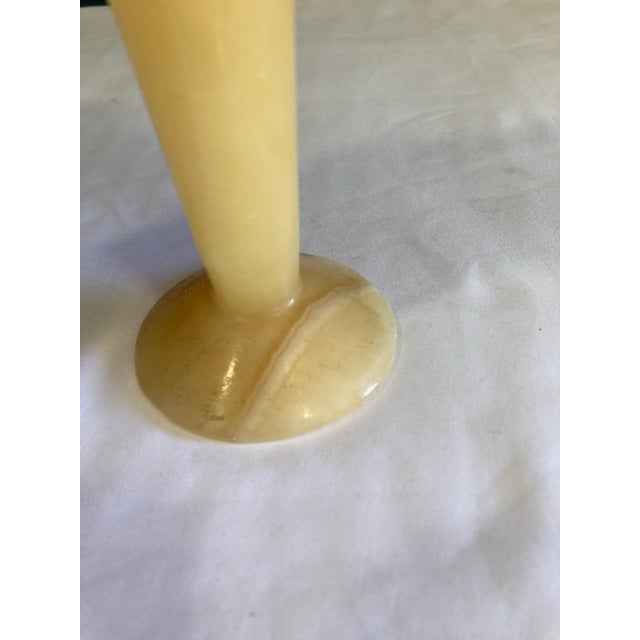 Mid 20th Century Italian Carved Alabaster Bud Vase For Sale - Image 5 of 7