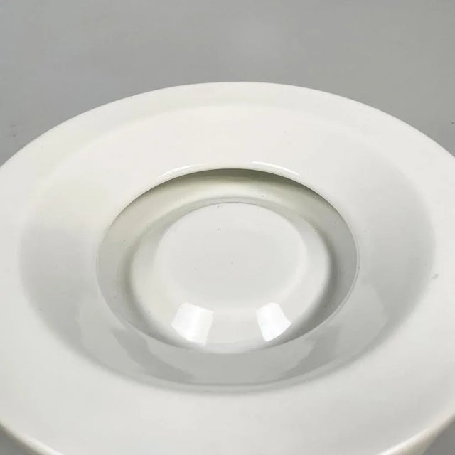 Ceramic Mid-Century Italian White Porcelain Stoneware Ashtray from Mangiarotti Danese, 1970s For Sale - Image 7 of 10