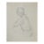 Early 20th Century Pencil Portrait Drawing of Woman For Sale